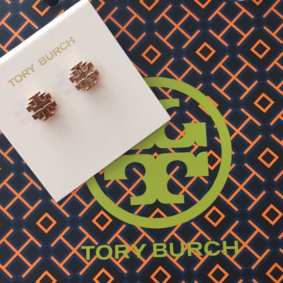 SALE!!! Tory Burch T stud earrings - Picture 3 of 7